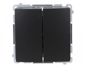 Simon Basic Łącznik świecznikowy (moduł) 16AX, 250V, zaciski śrubowe czarny BMW5A.01/49