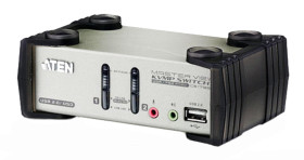 Przełącznik KVM 3.5 mm Stereo CS1732B, 2-portowy PS/2, USB, Aten VGA