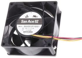 Wentylator osiowy 12 V DC DC 92 x 92 x 38mm 62.4W 306m³/h 72dB 5.2A