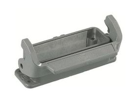 Obudowa złącza; Han A; 09200160301; 16A; metal; proste; na panel; z 1 klamrą; niska konstrukcja; szary; IP65; Harting; RoHS