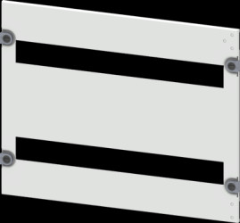 Cover for built-in installation devices, rectangular, sheet steel, (W x H x D) 600 x 400 x 10 mm, 2x24 HP, light gray, 8PQ2040-6