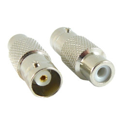 Adapter, przejściówka gniazdo RCA / BNC gniazdo nikiel