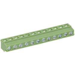 TruConnect 211753 5.08mm 90deg 12 Way Low Profile Rising Clamp Terminal Block