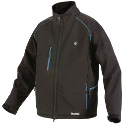 Makita DCJ205ZXL Thermal Jacket XL Black 5 heating zones water-repellent