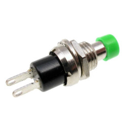 Przełącznik chwilowy OFF-(ON) reset f5mm zielony HQ