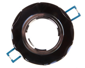 Sufitowa oprawa punktowa BRILLANTE, szkło, CZARNY kryształ, okrągła