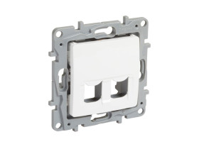 NILOE/NILOE SELECTION Gniazdo 2xkeystone bez modułów białe 664765 LEGRAND