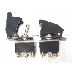 przełącznik dźwigniowy "lotniczy", DPDT, ON-ON czarny