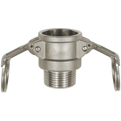 Kamlok quick coupling socket, 16 bar, stainless steel, for pipe systems, 108107