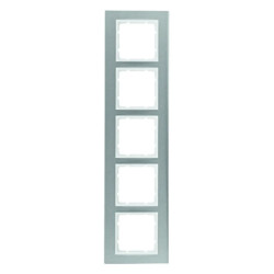 Berker B.7 Ramka 5-krotna pionowa stal szlachetna/biały 10153609