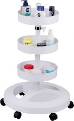 Statyw 5 ramienny FS3 z 3 półkami na kółkach do lamp z lupą