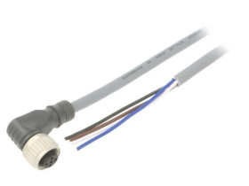 Przewód przyłączeniowy, PIN: 4, kątowe, 5m, M12, 250VAC, 4A, Żyły: 4 CONE14NF-A5P