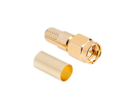 Wtyk SMA męski pozłacany