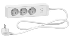 Odace Przedłużacz 3 Gniazdowy Z Łącznikiem 1,5M Biały St9331w