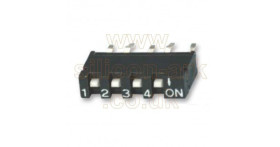 SIL 4 way SPST SIL switch (SIP-04T) - Multicomp
