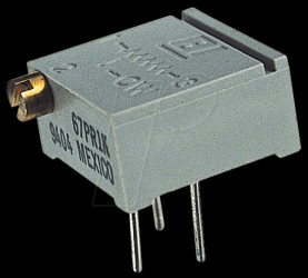 Precision potentiometer 25 turns, horizontal, 500 kΩ