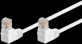 96068 Cat.5e 0025 Patch (2x90°) white 0.25m