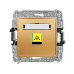 MINI Mechanizm gniazda światłowodowego/optycznego pojedynczego złoty 29MGOP-1