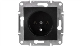 Asfora Gniazdo 2P+Pe Bez Ramki Antracytowe Eph2800171