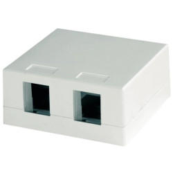 Module mounting, white, surface mounting, for 2 x AMJ, 2 x UMJ, 100021397