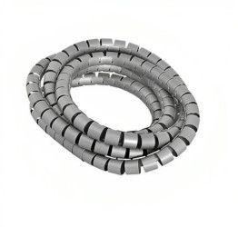 Elastyczny organizer biurkowy typu CABLEZIP maskownica do kabli i przewodów 2,6m 20mm szary