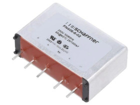 FN406-6-02 Filtr przeciwzakłóceniowy jednofazowy 250VAC Cx: 100nF 1M