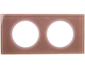 CELIANE Ramka podwójna szkło mokka 069462