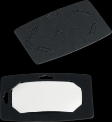 827201 Name badge, 40x75 mm, with inserts, black, 20 pieces