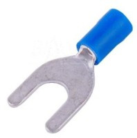 KKOW-6B/5 Końcówka widełkowa w izolacji niebieskiej - oczko 6mm, przekrój przewodu 1.5-2.5mm2 - kpl. 5 szt