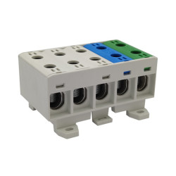 Złączka szynowa uniwersalna ETB 35/1x5 (L1,L2,L3,N,PE) Al/Cu elektryczna śrubowa 10 otworów do kabli Elektro Becov UK5035