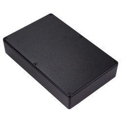 1590DDBK Hammond Black Die Cast Enclosure 188 x 120 x 37mm