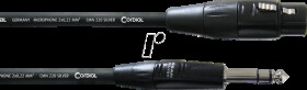 CIM 1,5 FV CORDIAL 1x XLR female 3-pin, 1x 6.3 mm stereo jack, 1.50 m