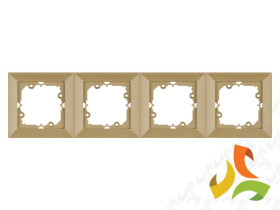 PERŁA Ramka 4 poczwórna złoto metalik Ra-4P ABEX