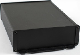 Aluminum enclosure, (L x W x H) 220 x 165 x 55 mm, black (RAL 9005), IP65, 1457T2202BK
