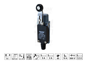 Łącznik krańcowy z dźwignią regulowaną i rolką 8104 NO NC