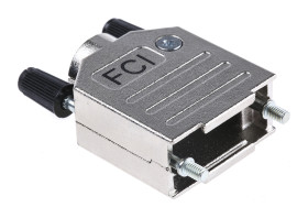 Osłona tylna D-Sub 9 -pinowe Cynk odlewany Proste Amphenol Communications Solutions E