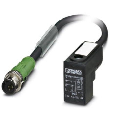 Przewód czujnik-siłownik ze złączem Złącze M12 długość 300mm Rodzaj A Męskie Złącze B DIN 43650 Form C