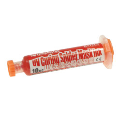 Soldermaska UV LVH-900, czerwona, strzykawka 10 ml, Mechanic