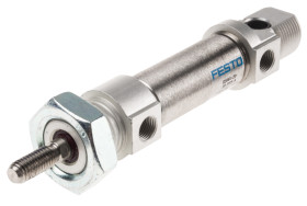 Siłownik pneumatyczny skok: 20mm Festo Ø 20mm dwustronnego działania Action 152mm z amortyzacją pneumatyczną