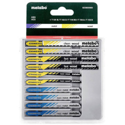 Metabo 623600000 Jigsaw blade set 10-piece for wood metal plastic