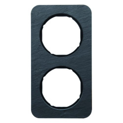 Berker R.1 Ramka podwójna łupek/czarny 10122384