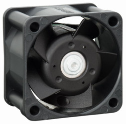 DC axial fan, 12 V, 40 x 40 x 25 mm, 24 m³/h, 44 dB, ball bearing, ebm-papst 412 J/2 HH