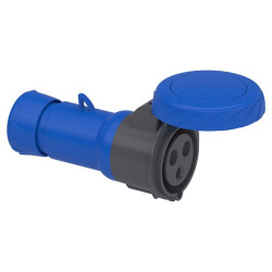 Złącze przemysłowe - zasilające 32A Gniazdo 220 V 2P + E Schneider Electric Szary Montaż ścienny IP67