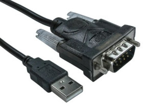 Kabel KVM, dł. 1.2m, USB TYP A M. - DB9 RS232 M, kolor: Czarny, RS PRO