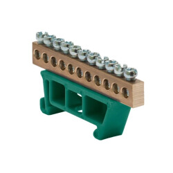 Listwa zaciskowa 11x10mm2 zielona TH 35-11/Z 48.512