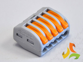 Złączka uniwersalna 5-przewodowa z dźwigniami zwalniającymi przewód 222-415 WAGO