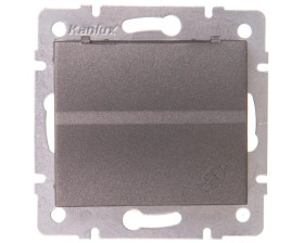 LOGI Gniazdo hermetyczne z klapką 2P+Z IP44 Schuko śrubowe 16A 250V Grafit 25264