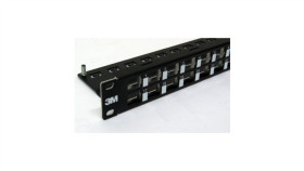 3M Panel Classic 32Xrj45 Do Złącz K6 Lub K5e, Niewyposażony, 1U, Czarny