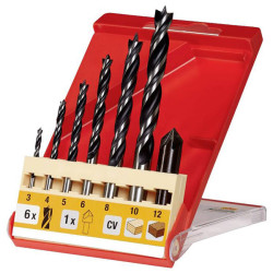 kwb 514200 Wood Twist Drill Bit set 7 pcs CV steel 3-10mm sizes