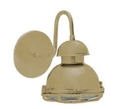 KINKIET mosiężny 56, E27, 60W, klosz przeźroczysty-szkło, IP64, siatka mosiężna A56